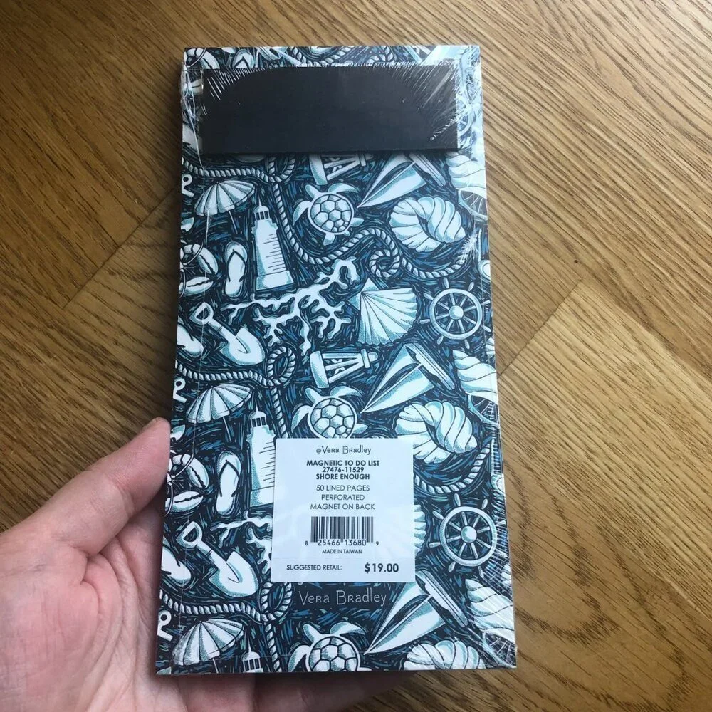 Vera Bradley Magnetic To Do List Shore Enough NWT
